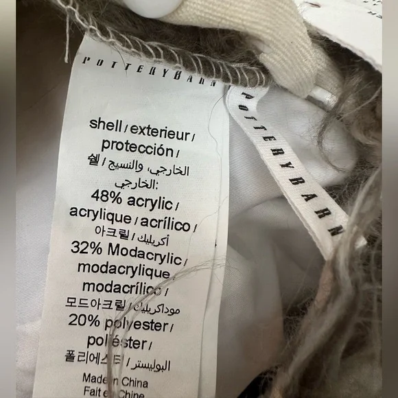 Pottery Barn faux fur pillow & insert - Picture 10 of 16